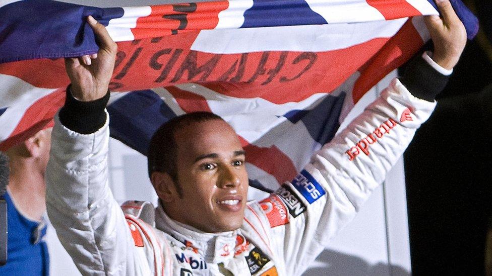 Lewis took his first ever world title at the Brazilian Grand Prix in 2008, at the age of 23. This made him the youngest ever holder of the title at the time - but was later beaten by Sebastian Vettel.