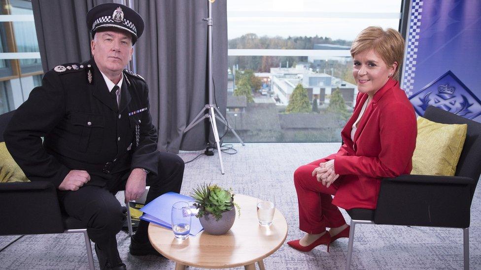 Chief Commissioner Miekelson with Nicola Sturgeon