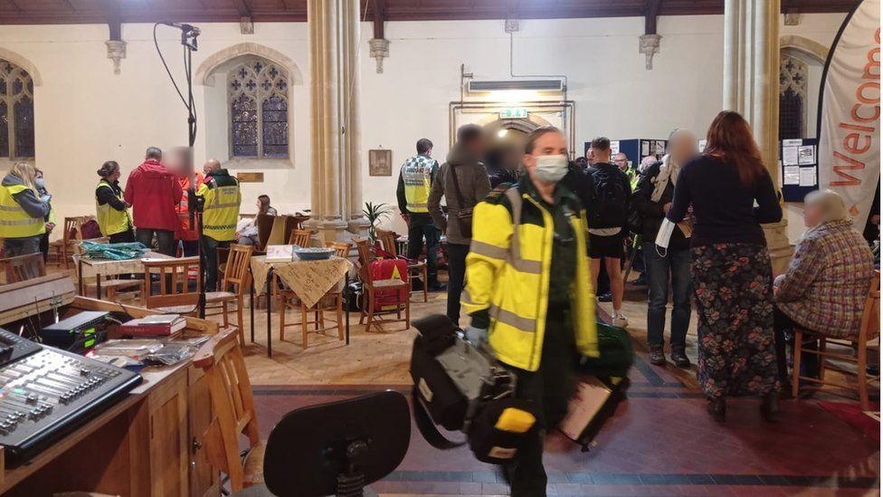 Casualty centre at St Mark's church