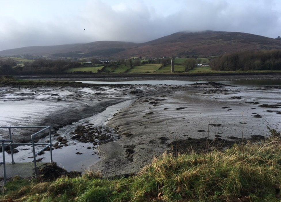 The site of the proposed bridge