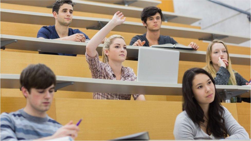 Students in a lecture hall