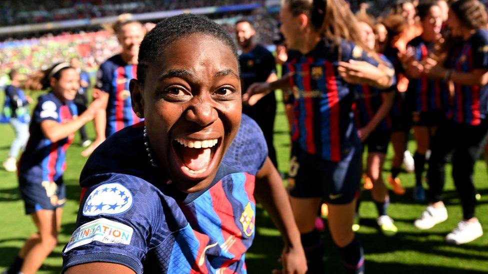 Asisat Oshoala of Nigeria and Barcelona