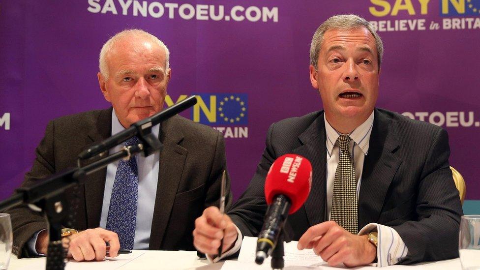 David McNarry with Nigel Farage