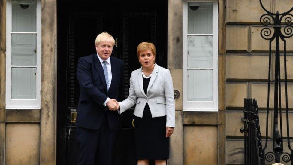 Boris Johnson and Nicola Sturgeon