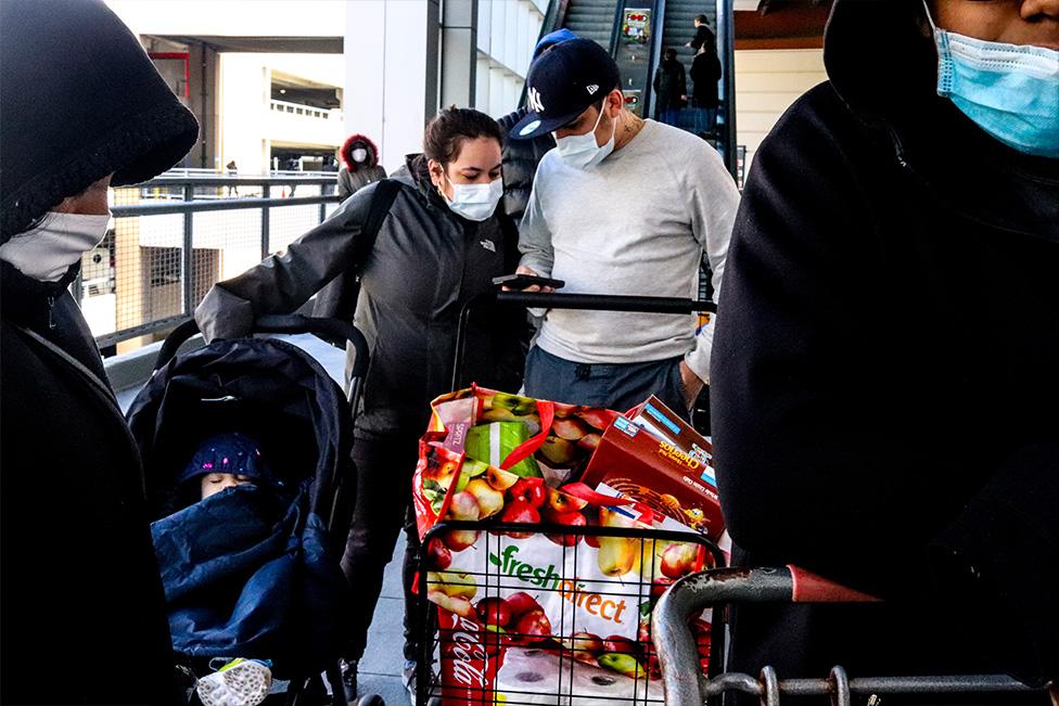 Grocery shopping during a pandemic