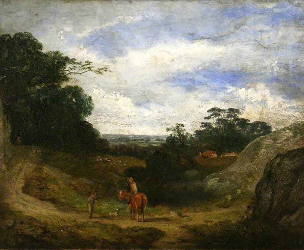 Landscape with Shepherd by David Cox