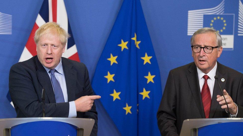 Boris Johnson and Jean-Claude Juncker