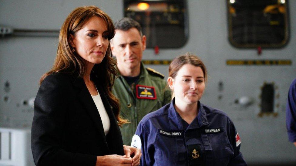 The Princess of Wales during a visit Royal Naval Air Station (RNAS) Yeovilton, near Yeovil in Somerset.