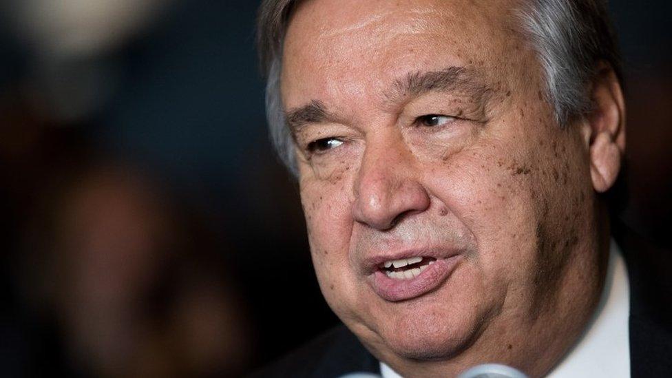 Newly-elected United Nations Secretary General Antonio Guterres (13 October 2016)