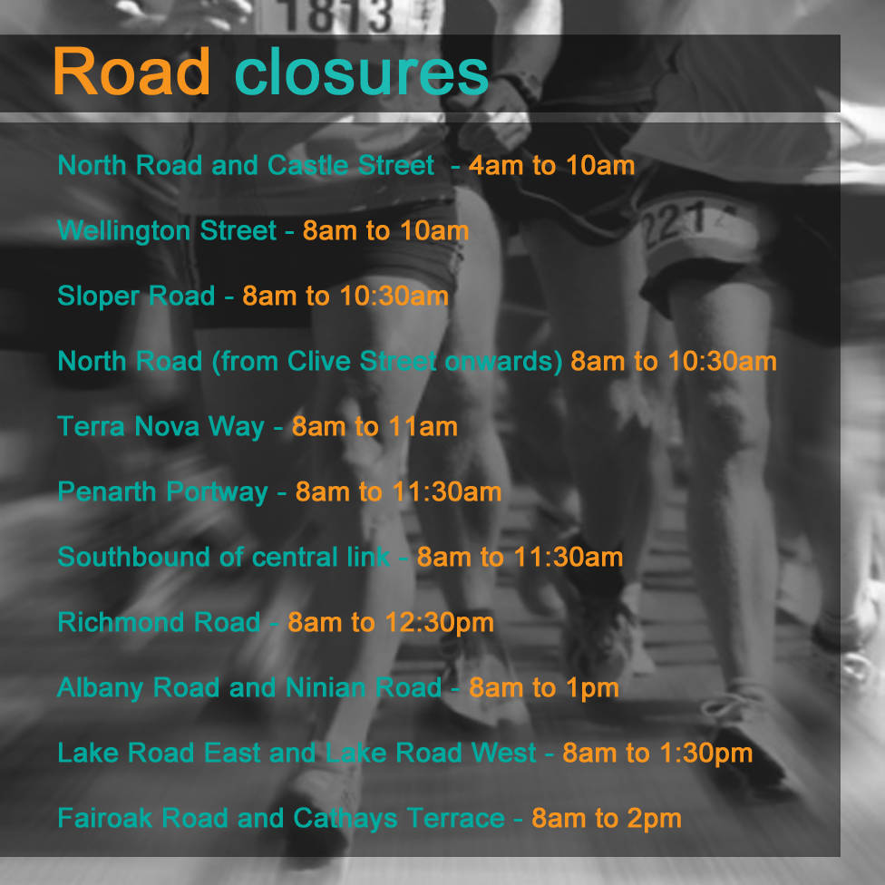 Road closures graphic