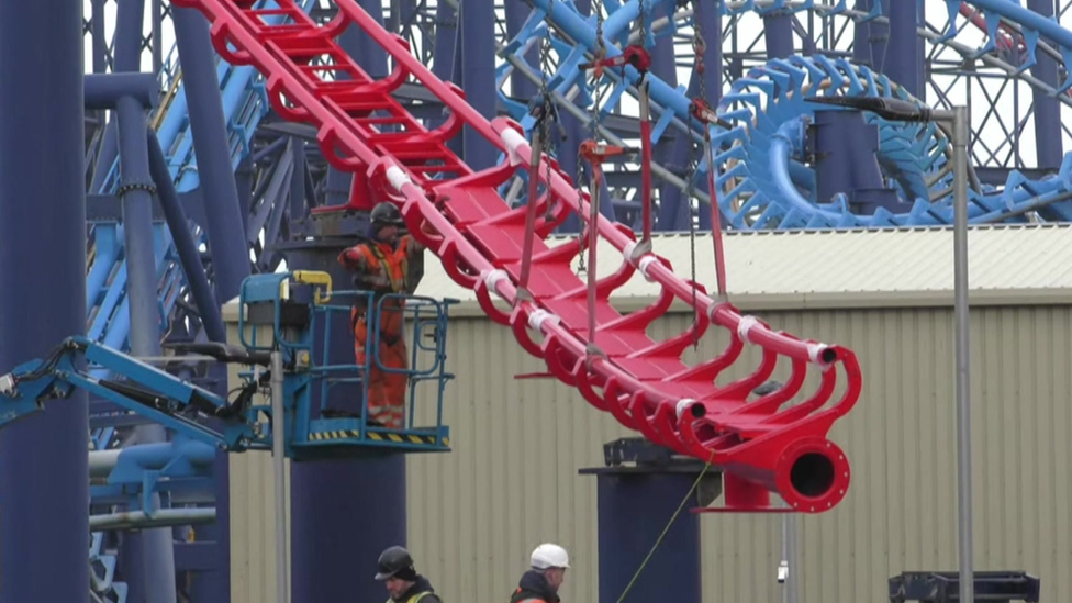 Work on Big One rollercoaster