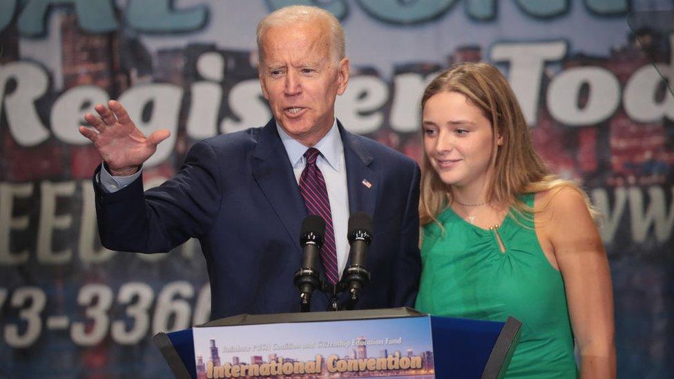 Joe Biden and his granddaughter Finnegan