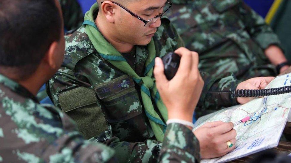 Rescuers in Chiang Rai (27 June)