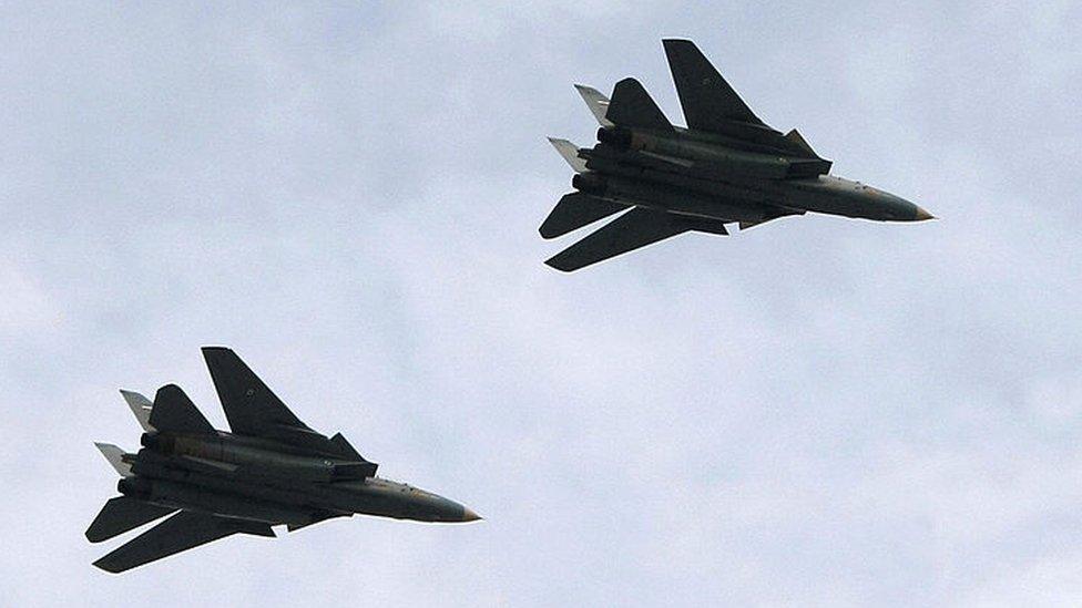 iranian F-14s at an air show in Tehran in 2008