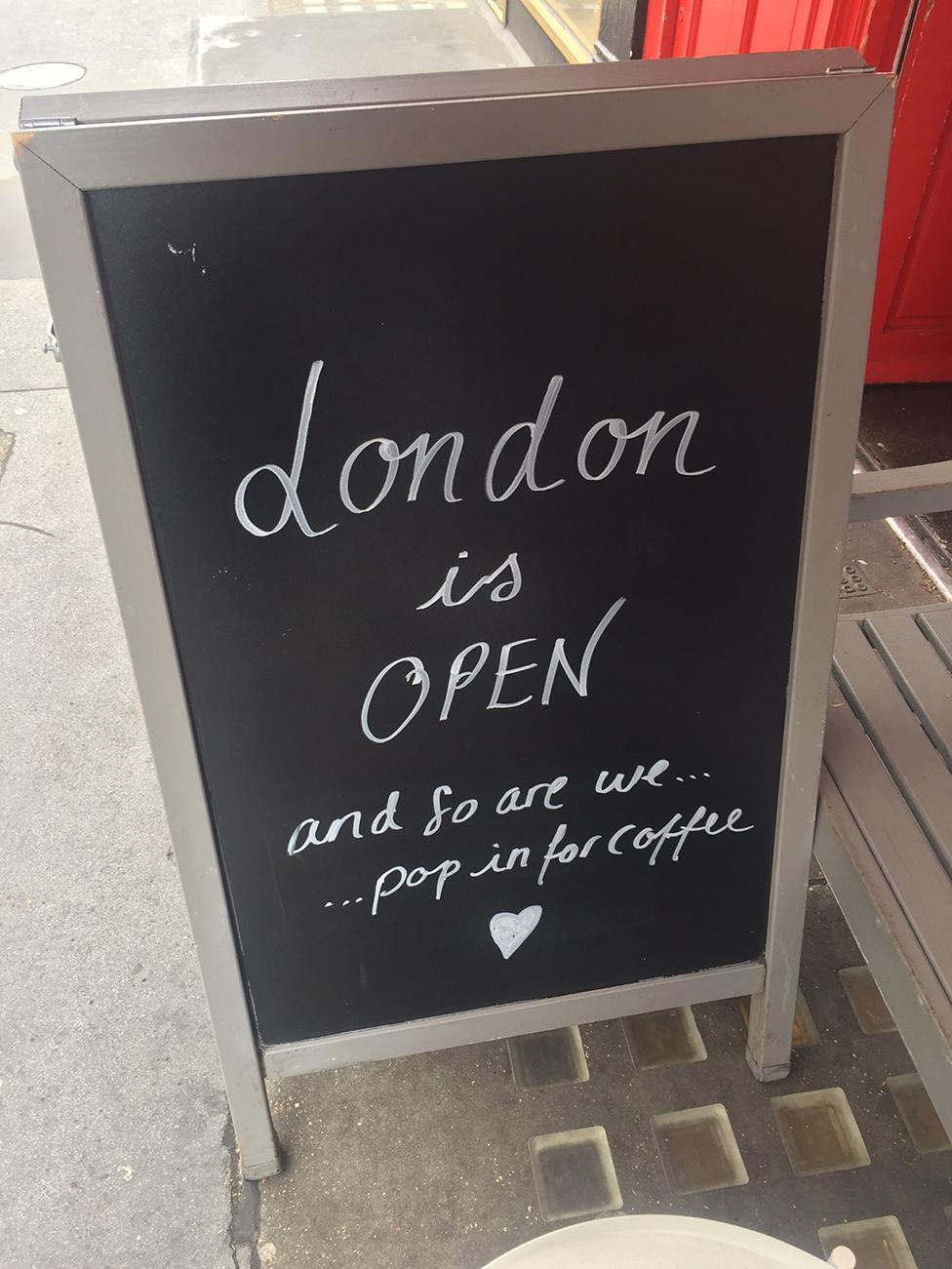 London cafes are welcoming visitors