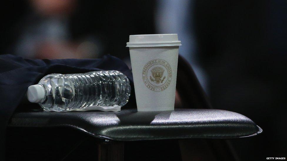 Looks like the President gets his own coffee cup