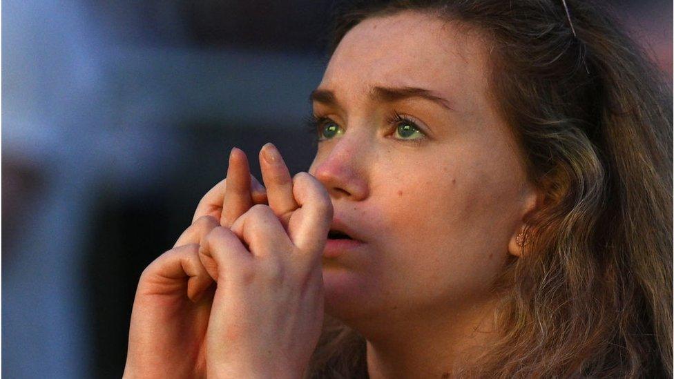 A stressed England fan