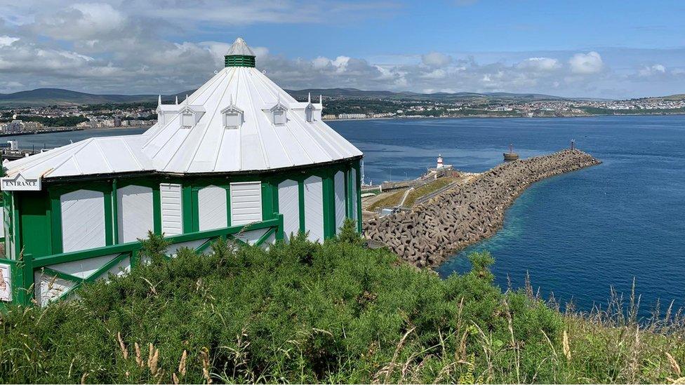 The Camera Obscura overlooking Douglas Bay