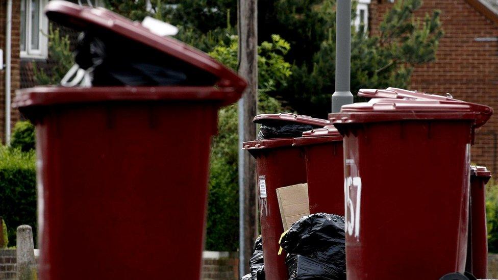 wheelie bins