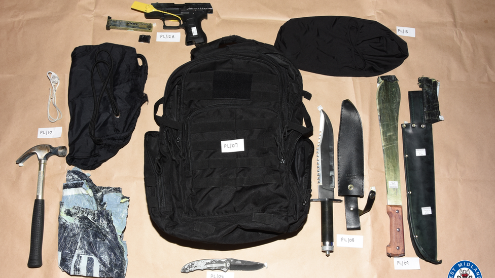 Backpack and contents