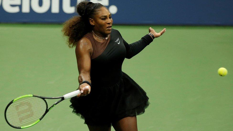 Serena Williams in action