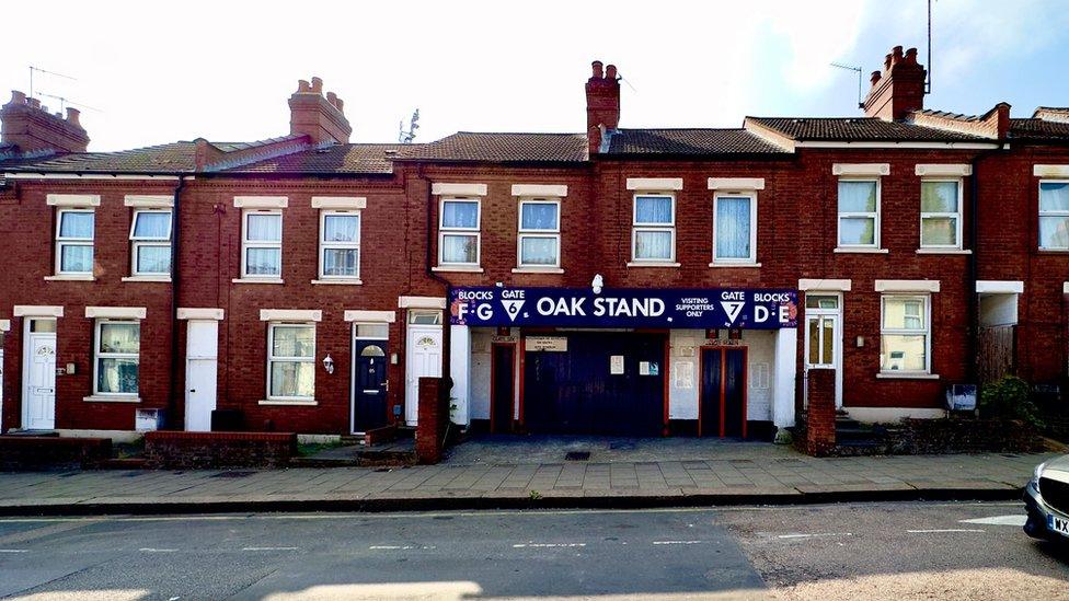 entrance to Kenilworth Road football ground