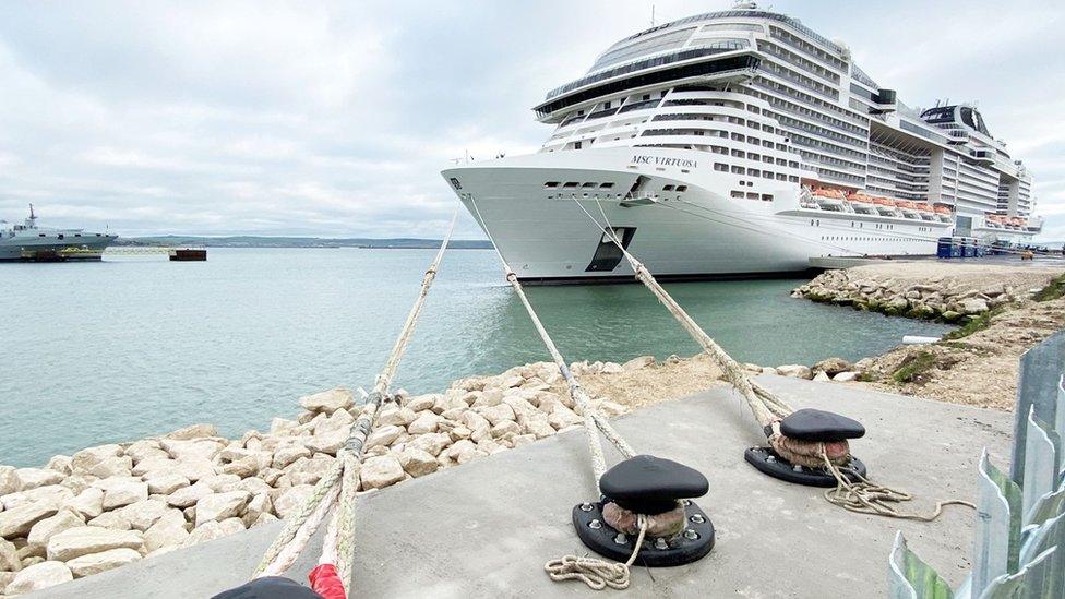 Cruise ship at Portland