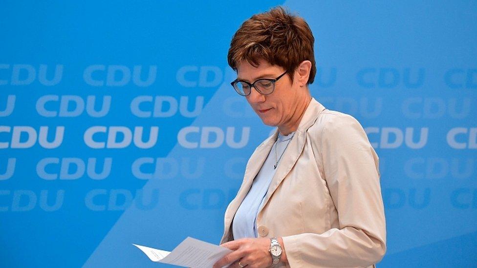 Annegret Kramp-Karrenbauer, leader of Germany's conservative CDU party, on June 2, 2019