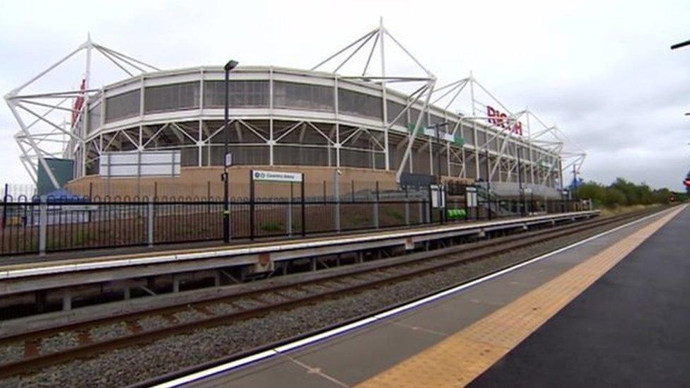 Ricoh railway station being built