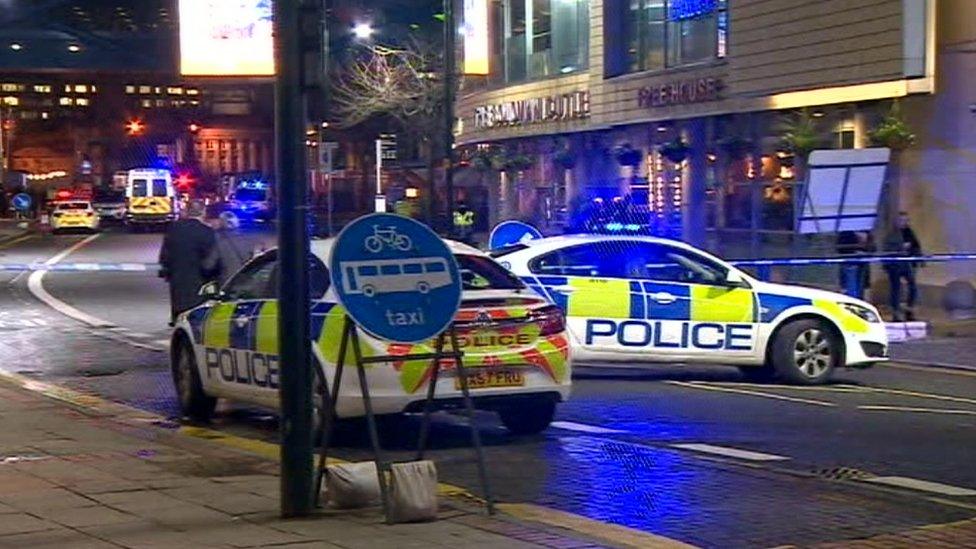 Police cordon on Broad Street