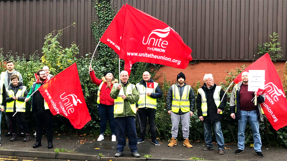 Bus drivers striking at Blackwood, Brynmawr and Cwmbran depots