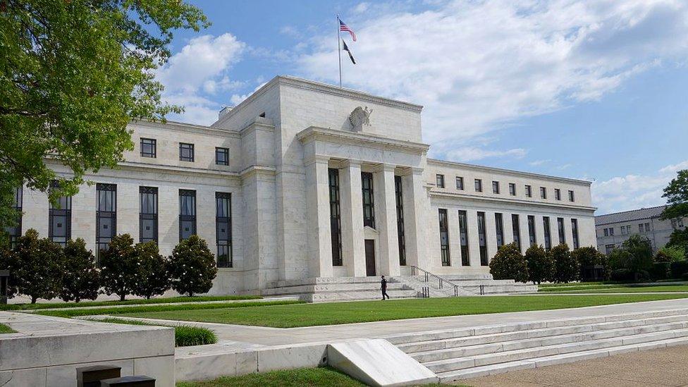 The US Federal Reserve building in Washington, DC