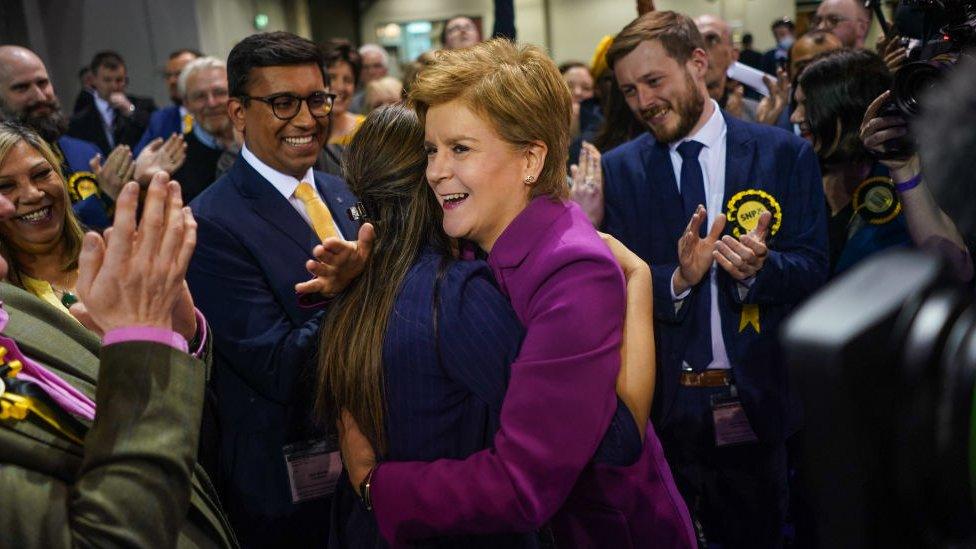 Sturgeon celebrating