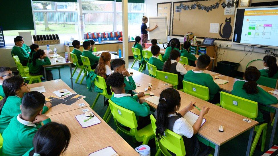 School students in a classroom