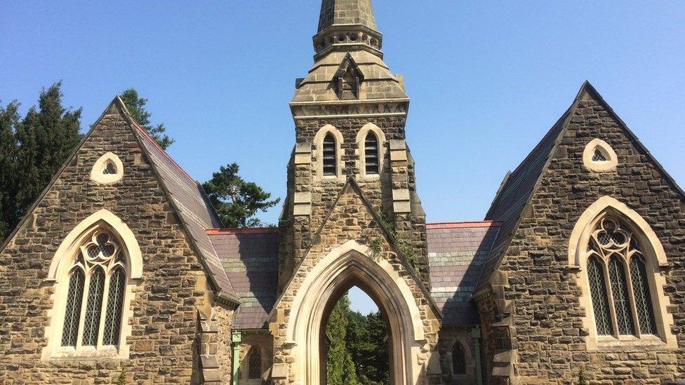 Restored chapel at Wrexham Cemetery