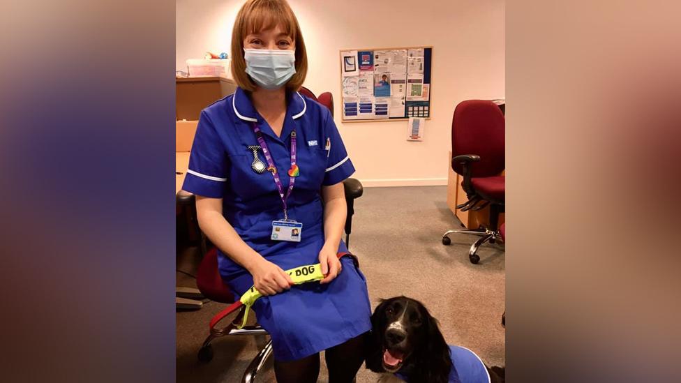 Aimee and Casper the dog