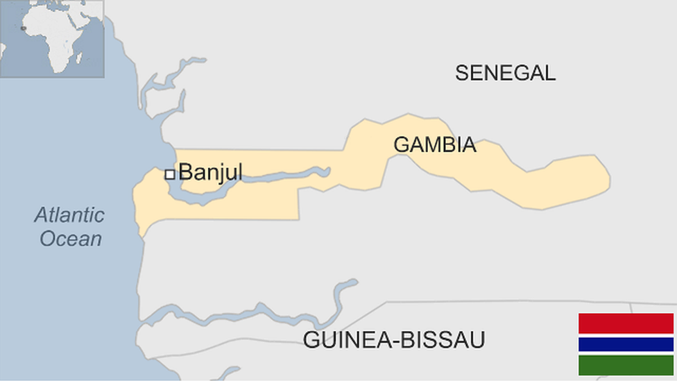 Map of the Gambia