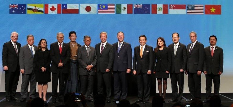 Delegates sign the TPP deal in Auckland, New Zealand (Feb 2016)