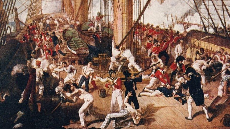 Battle of Trafalgar painting