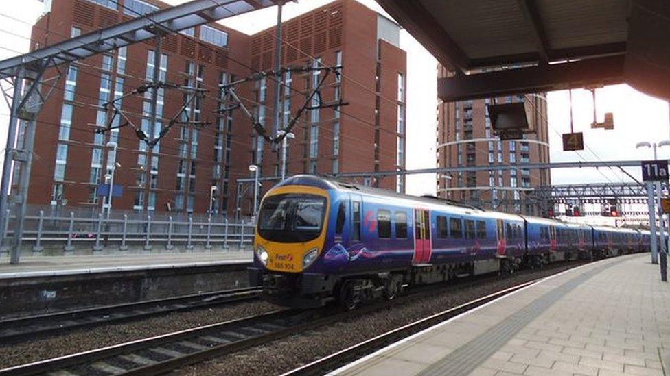 TransPennine train at Leeds station