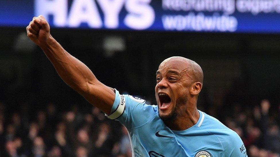 Vincent Kompany celebrates