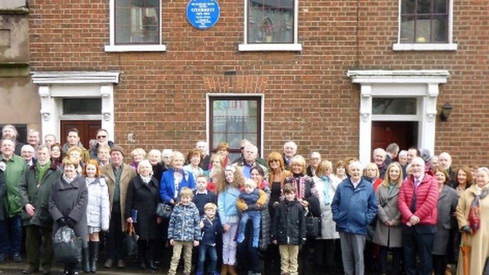 The plaque was unveiled in Francis Street