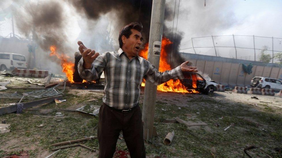 Scene of Kabul bombing, 31 May