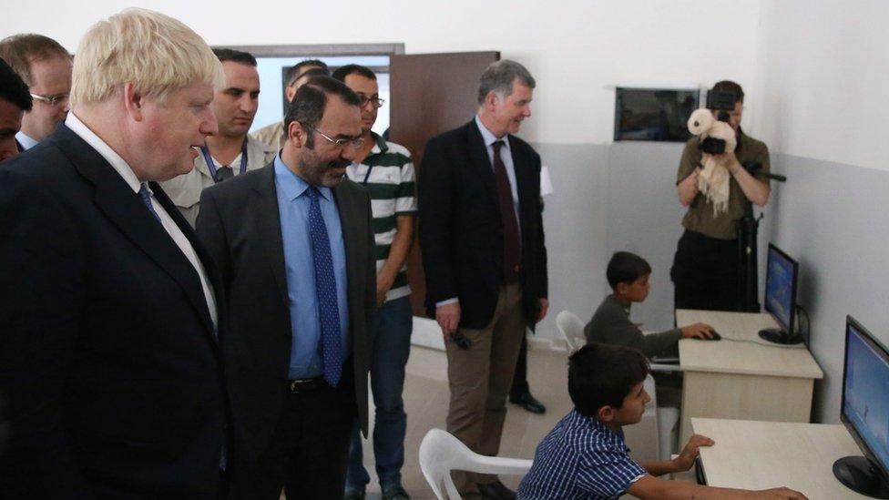 Boris Johnson visits refugees in Turkey