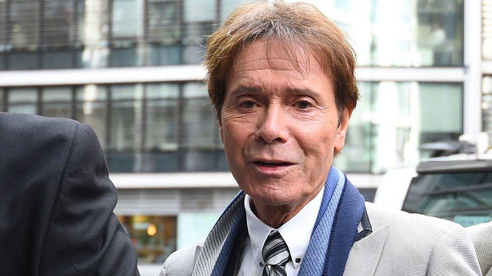 Sir Cliff Richard arriving at High Court on 16 April 2018