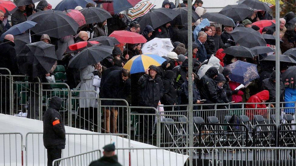 Guests at the memorial service