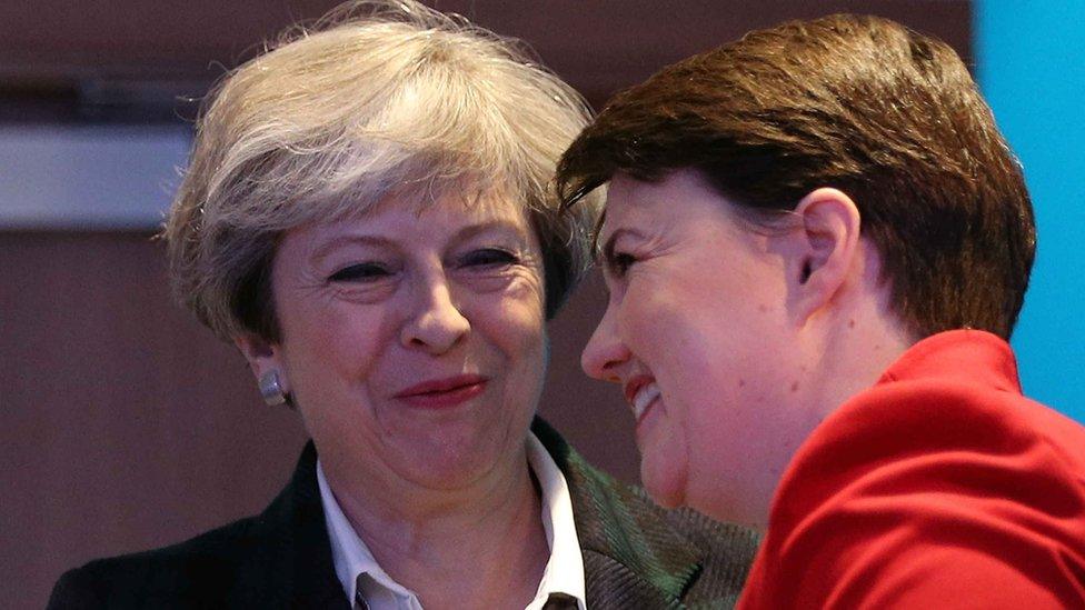 Theresa May and Ruth Davidson