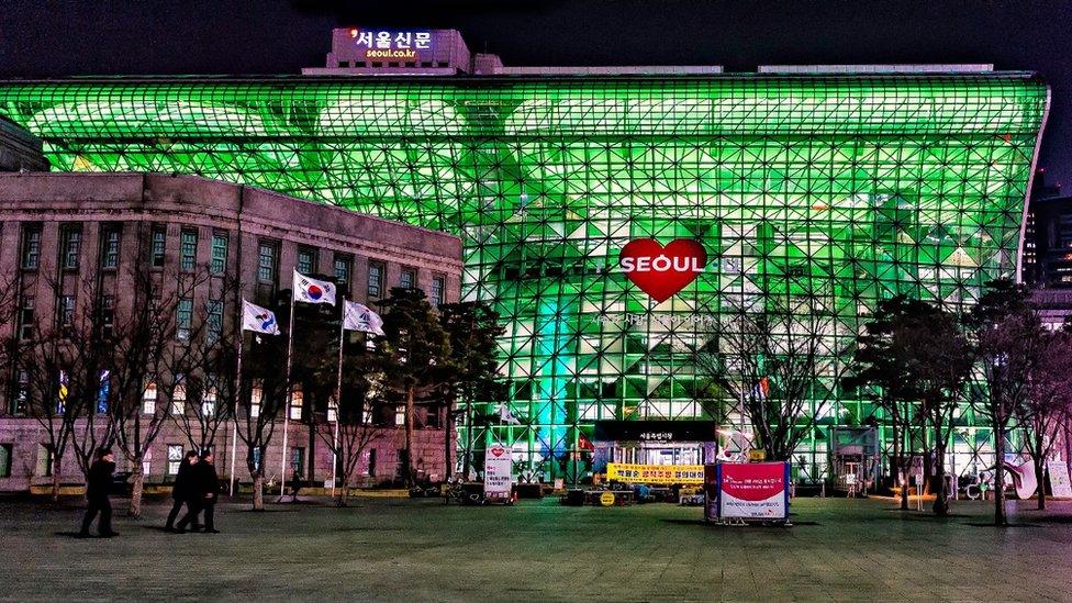 City Hall in Seoul, South Korea, was a beacon of green