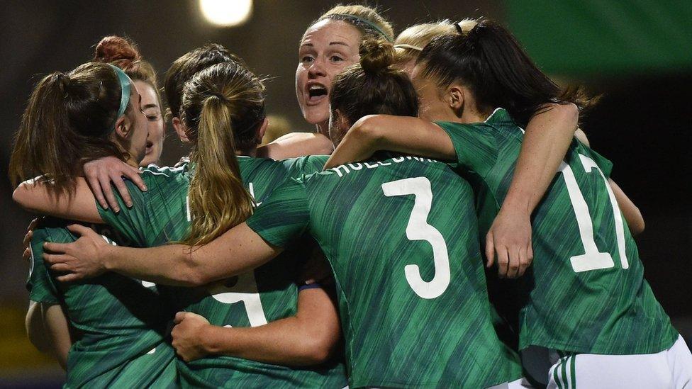 Northern Ireland players celebrate