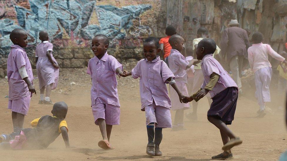 kids at playtime in kenya